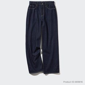 Uniqlo Women's Straight Leg Dark Blue Jeans